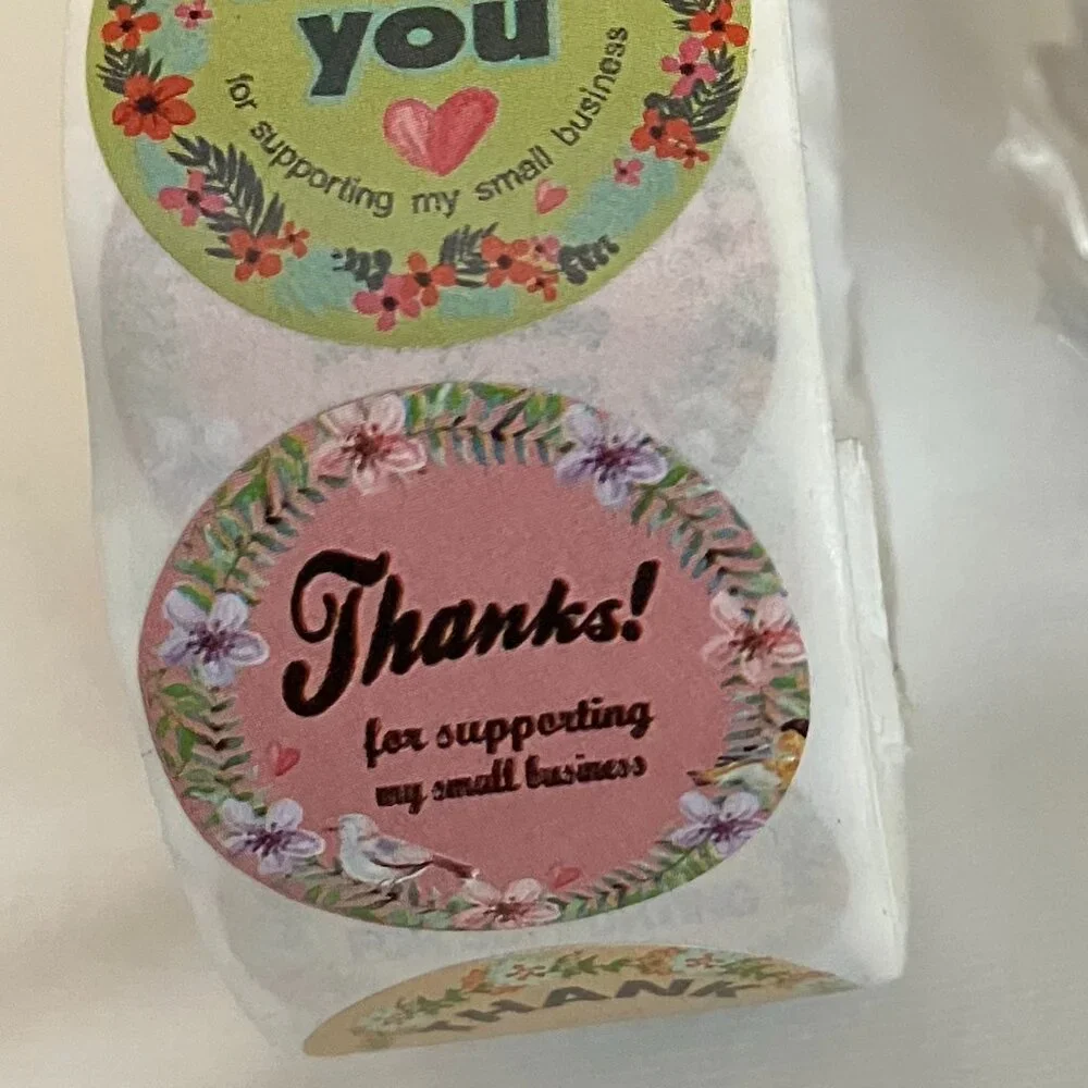 1500 Stickers - 3 x 500 Self-Adhesive THANK YOU stickers NEW Tax Write off